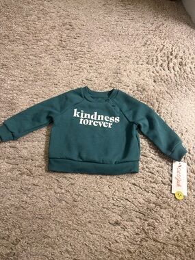 Baby Hunter Green 'Kindness Forever' Unisex Fleece Sweatshirt - size 6-9 months